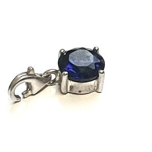 Swarovski blue crustal charm/pendant Sterling Silver